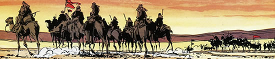 L'uomo del deserto - truppe su cammelli (Tacconi, D'Antonio)