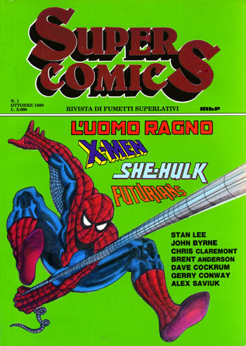 Copertina di Super Comics n. 1 (ottobre 1990). © Max Bunker Press