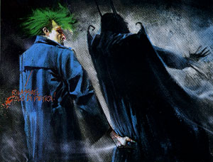 Un isterico Batman reagisce con rabbia ad una amichevole pacca dal Joker