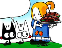 Kika con i gatti Kit e Kat Kika con i gatti Kit e Kat