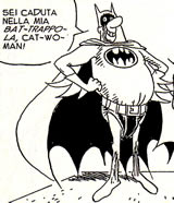 Caricaturale versione di Batman per Chiara di notte