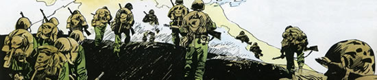 L'uomo di Iwo Jima - soldati avanzano verso la cima