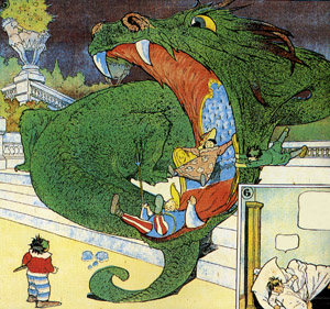 Little Nemo nelle fauci di un drago ed il suo brusco risveglio Little Nemo nelle fauci di un drago ed il suo brusco risveglio