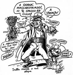 Andrea Pazienza - Vignetta sulla morte di Tamburini Andrea Pazienza - Vignetta sulla morte di Tamburini