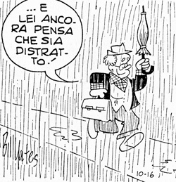 Il professor Phumble in uno dei suoi classici momenti di sbadataggine Il professor Phumble in uno dei suoi classici momenti di sbadataggine
