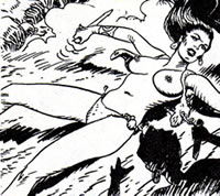 Sarvan resta nuda durante un combattimento Sarvan resta nuda durante un combattimento