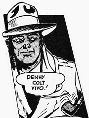 L'apparizione del redivivo Denny Colt nella prima storia di Spirit L'apparizione del redivivo Denny Colt nella prima storia di Spirit