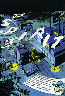 Una delle straordinarie Splash Page di The Spirit Una delle straordinarie Splash Page di The Spirit