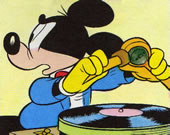 Topolino monta l'unghia di Kalì sul giradischi